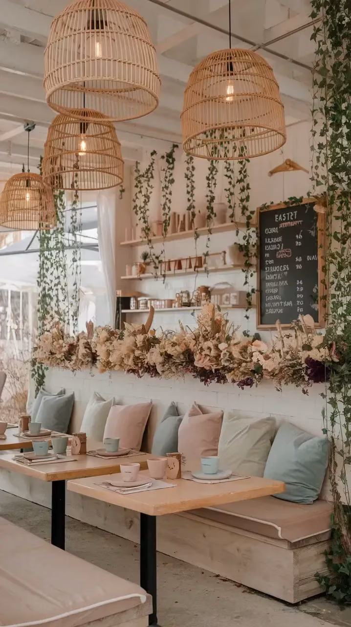 Soft coffee shop aesthetic
