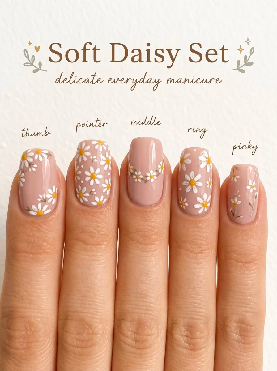 Floral nail art
