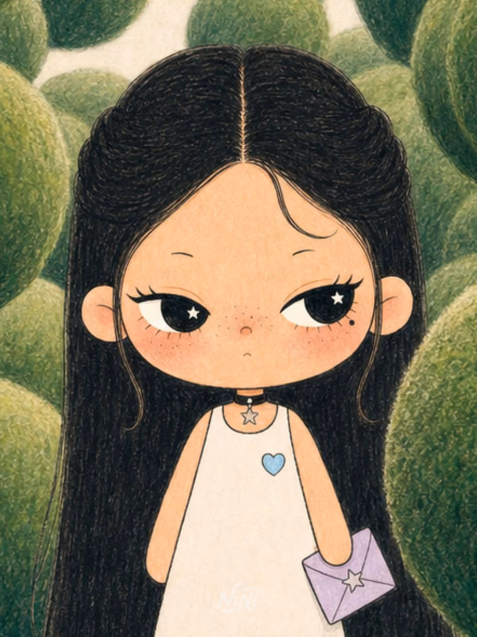 Soft girl canvas art