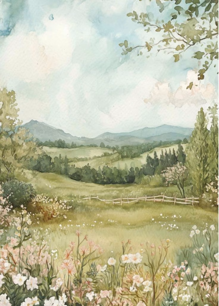 Soft landscape painting