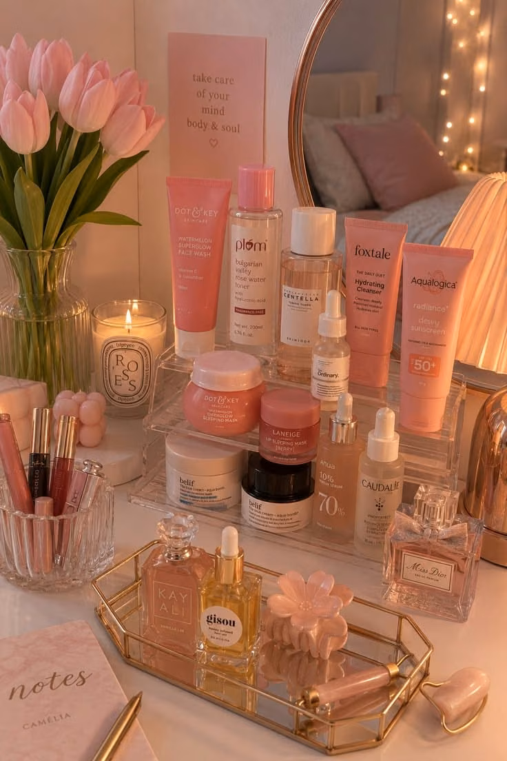 Soft girl skincare